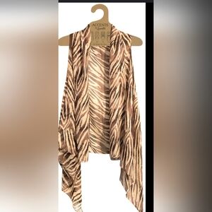Convertible Vest-Tan Zebra